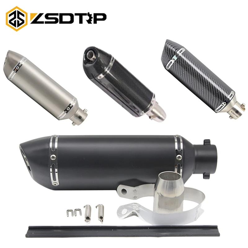 

ZSDTRP Universal Motorcycle AK Exhaust Pipe Muffler Moto Escape System For ATV KTM Benelli Honda Kawasaki Yamaha Ducati