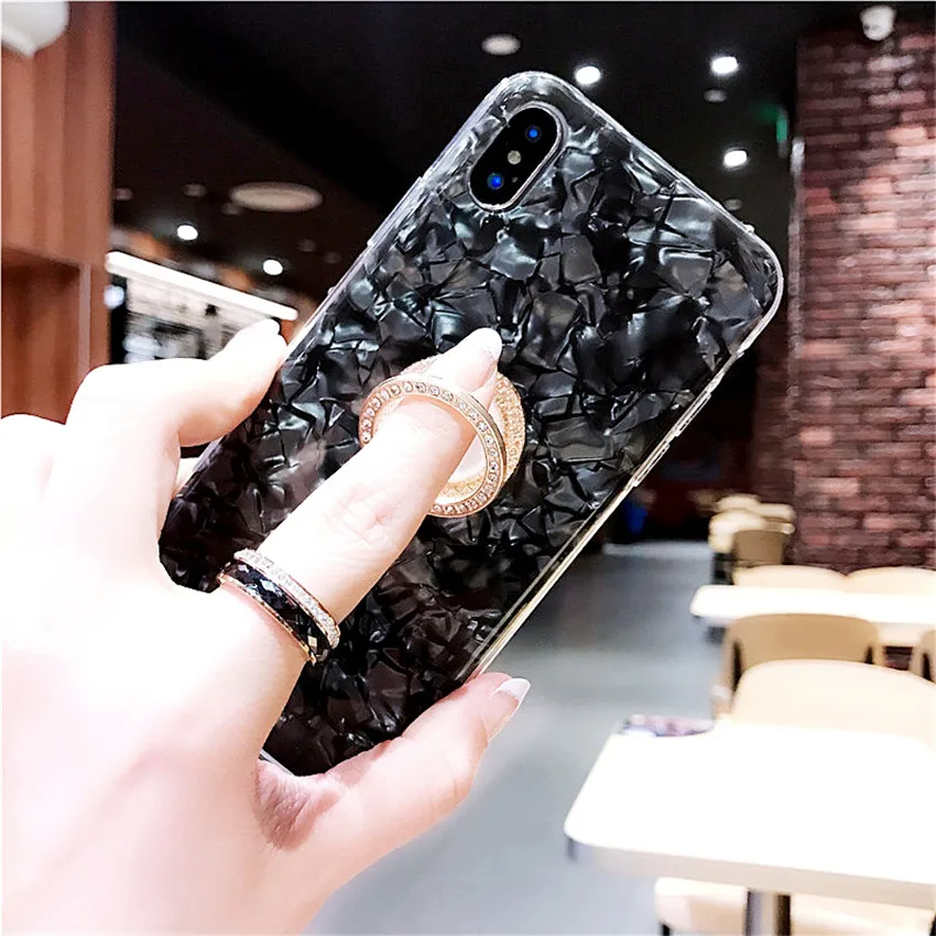 Для samsung Galaxy S7 край S8 S8Plus S9 S9Plus S10 Note 8 9 чехол блеск держатель из горного хрусталя с