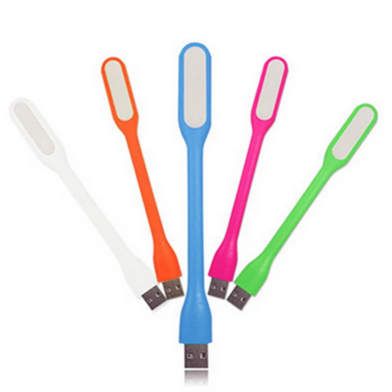 Регулируемый гибкий мини USB светодиодный ночной Светильник для ноутбука ночной работы походный светильник для чтения книг power Bank силикагелевый светильник