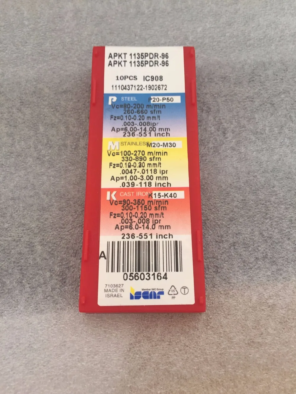 10 шт. Iscar APMT1135PDER IC908 твердосплавные вставки вставка для станка ЧПУ токарный