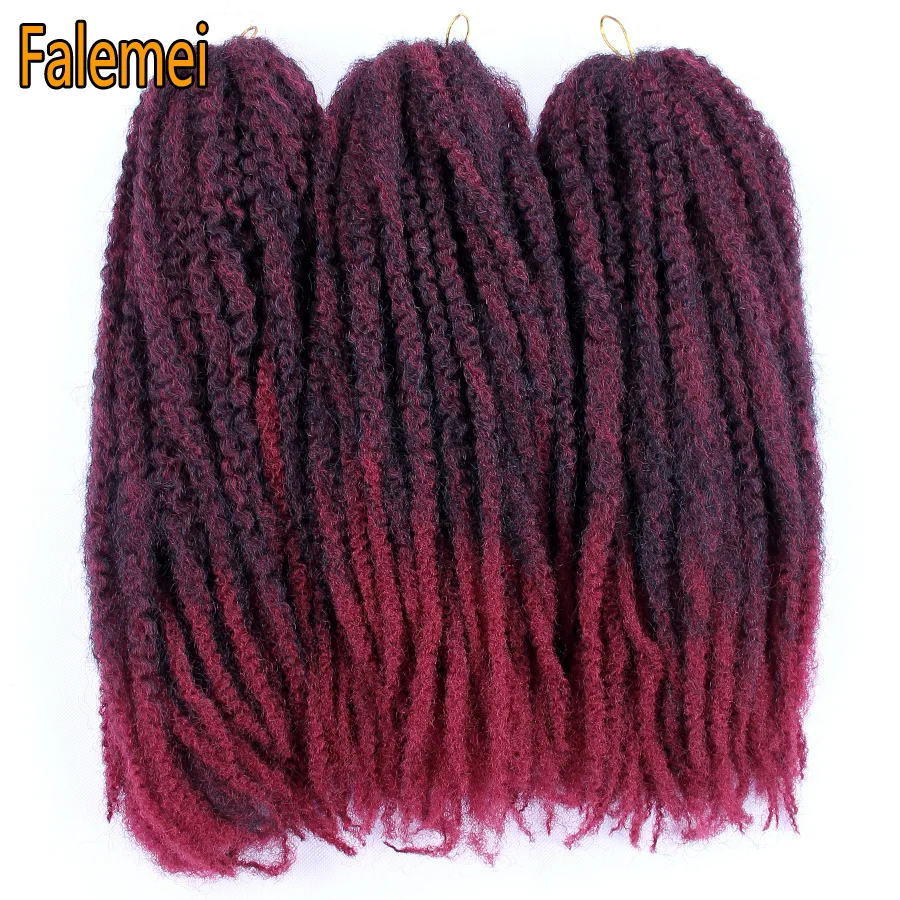 FALEMEI афро курчавые косички для волос Марли 20 корней 100 г/упак. плетеные косы Омбре волосы удлиняющие синтетические крючком плетеные волосы