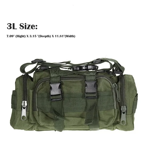 3L/6L/30L наружные сумки для альпинизма, водонепроницаемая поясная сумка, Военная Тактическая оксфордская Сумка для кемпинга, походные поясные сумки - Цвет: 3L Green
