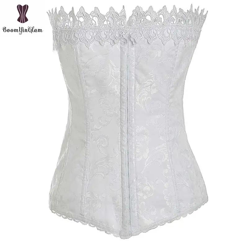 Жаккардовый Топ Женский корсет с рельефным кружевом сексуальная женская одежда