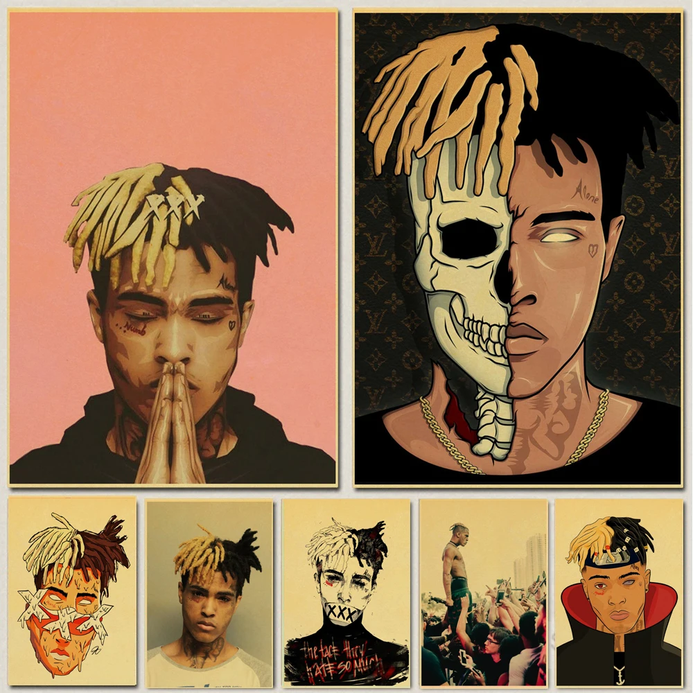 Классический американский рэппер Xxxtentacion плакат декоративные ретро настенные