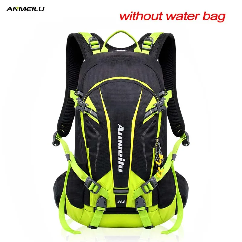 Green No Water Bag ANMEILU 2L сумка для воды 20L походный рюкзак Водонепроницаемый походный велосипедный альпинистский гидратационный рюкзак водный Пузырь Спортивная дорожная сумка - Цвет: Green No Water Bag