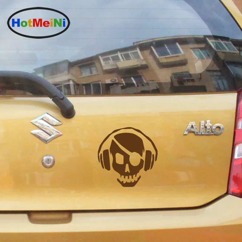 HotMeiNi наклейка для автомобилей Jdm Стайлинг Ужас Череп разбойник ношение наушников