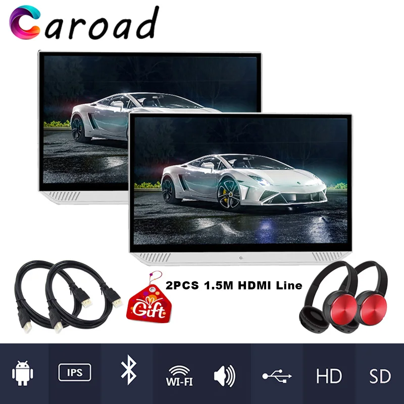 2 шт. 13 3 дюймов Android 6 0 Автомобильный подголовник монитор 1080 P HD сенсорный экран wifi