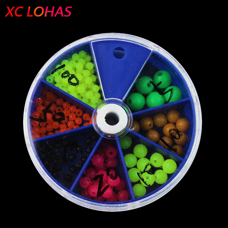 1 Box Multiple Size Fishing Beads Night Luminous Green Red Pink Brown Anti collision Bead Lure Tackle Accessories|fishing tackle|accessories