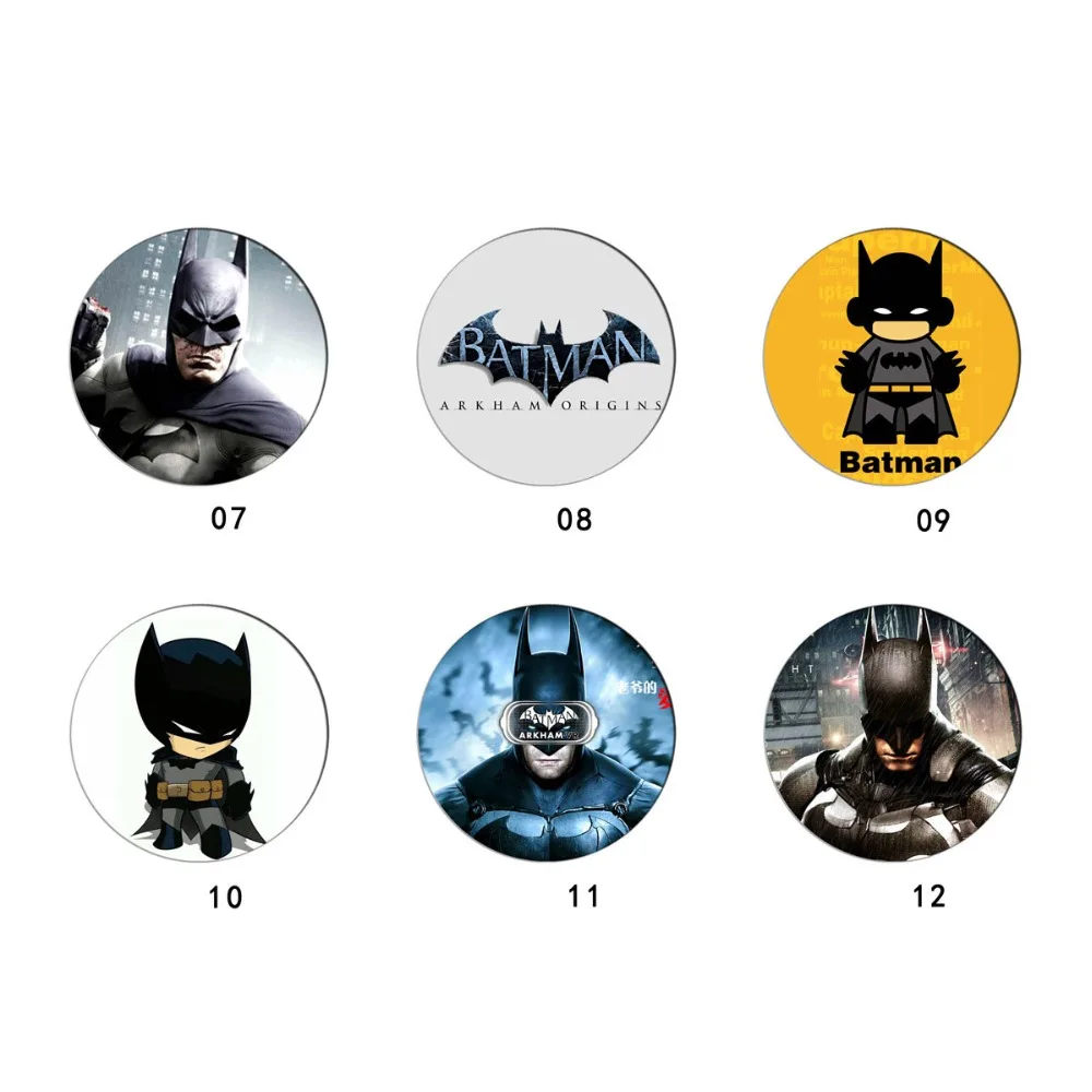 6 шт./компл. фильм супер герой мстители значок Бэтмен Железный человек Капитан