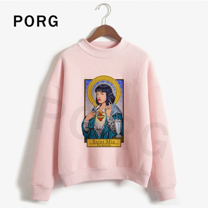 Женская толстовка с круглым вырезом Mia walace Готическая Толстовка в стиле ретро