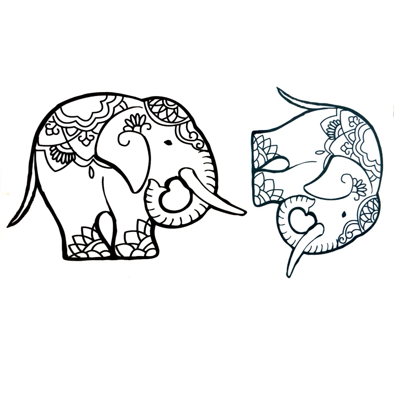 Cute Elephant Waterproof Temporary Tattoos harajuku tattoo Body Fake Tattoo Beauty makeup 40pcs/lot | Красота и здоровье