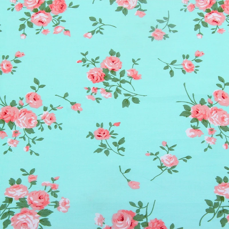 Зеленый Стиль ткани саржевого хлопка Ткань для Постельные принадлежности