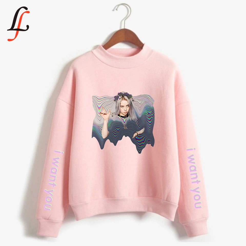 Billie Eilish водолазка толстовки Kpop Harajuku Женская одежда оверсайз хип-хоп Bangtan Одежда для мальчиков Новая мода