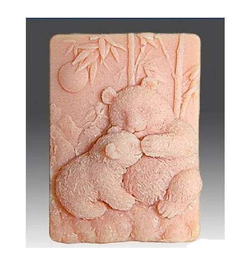 Новая силиконовая форма для мыла с изображением панды мам и планшетов формы