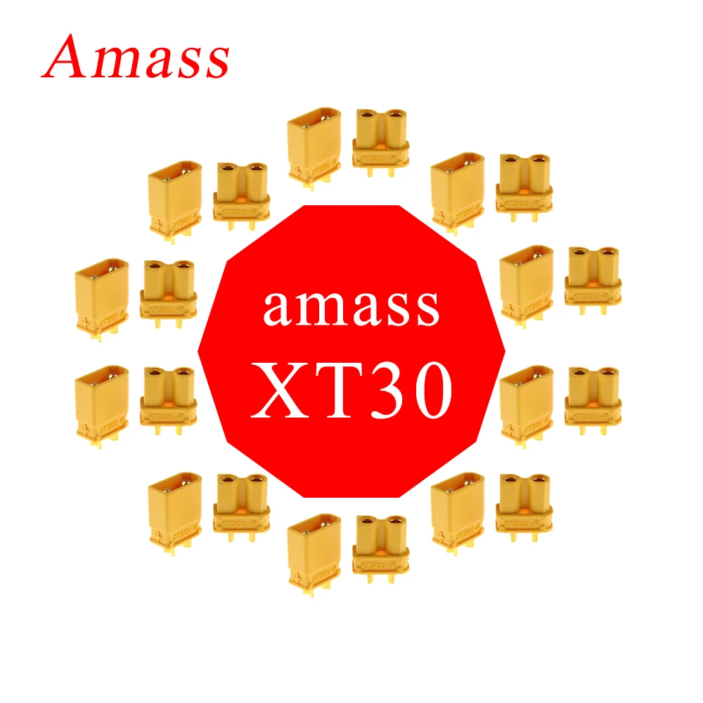 Оптовая продажа 10 пар Amass XT30 XT30U мужской женский пули Разъемы Вилки для RC Lipo
