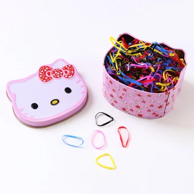 2.5CM Mix Colors 4 Подарочная упаковка, около 700 шт, детские одноразовые цветные эластичные резинки для волос, милые резинки для волос, держатель для конского хвоста, аксессуары для волос для девочек - Цвет: 2.5CM Mix Colors 4