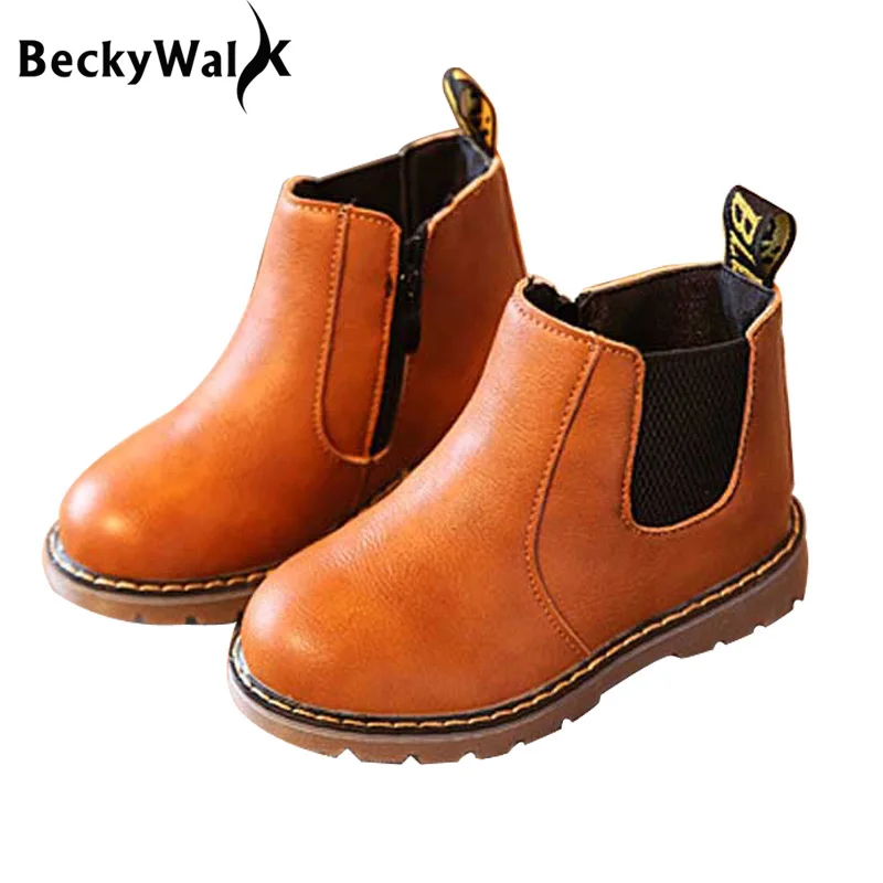 Ботинки martin из искусственной кожи для девочек и мальчиков осенне зимние ботинки