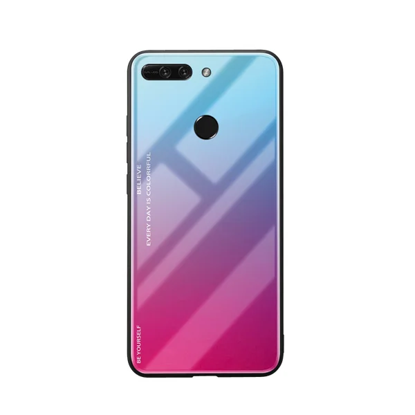 T4994 Градиентный чехол из закаленного стекла для Huawei Honor 10 9 8 lite 8X 8C 9i 10i V8 V9 V10 V20 бледный magic2 новые цветные Чехлы для телефона - Цвет: T4994