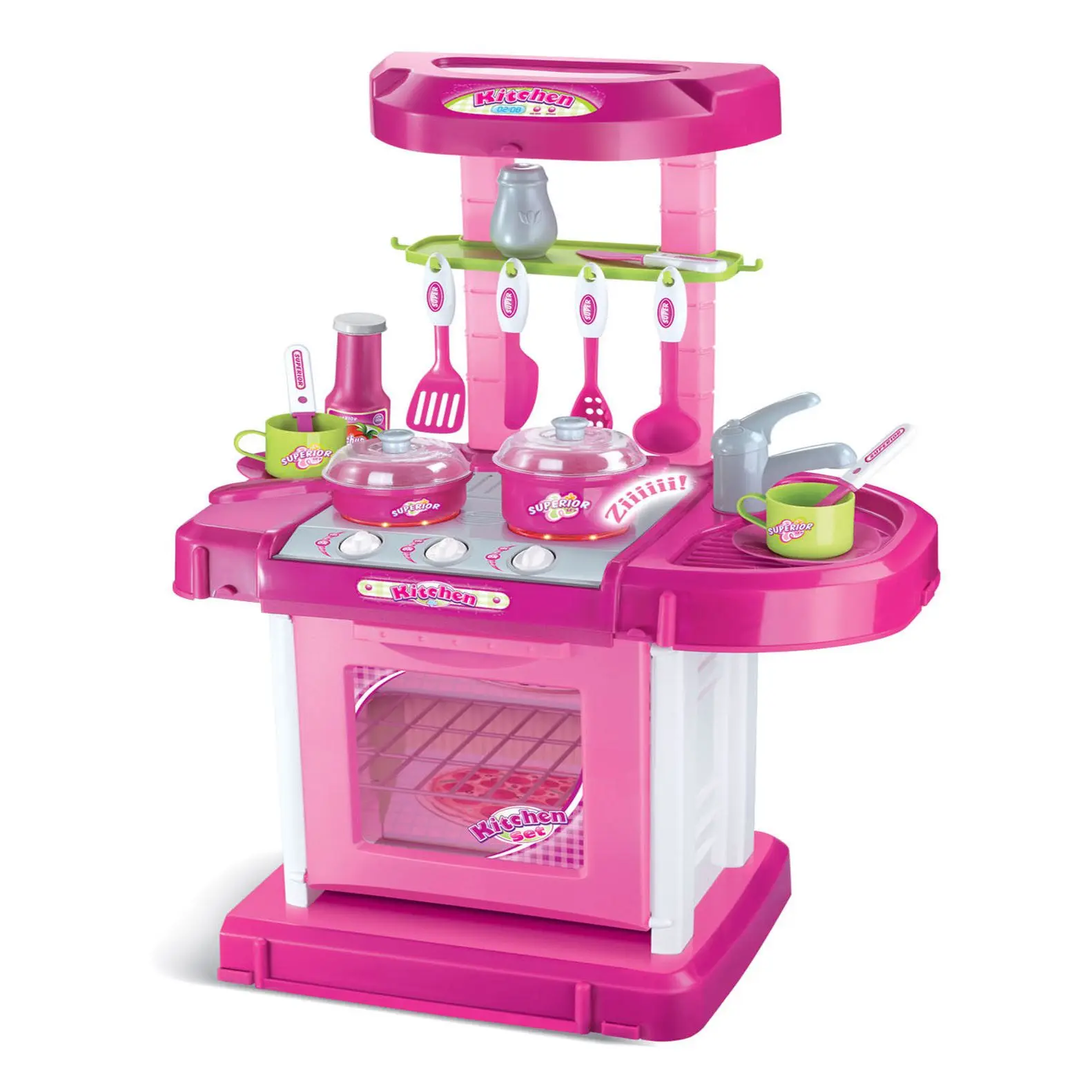 

ABWE Best Sale 1set Portable Electronic Children Kids Kitchen Cooking Girl Toy Cooker Play Set