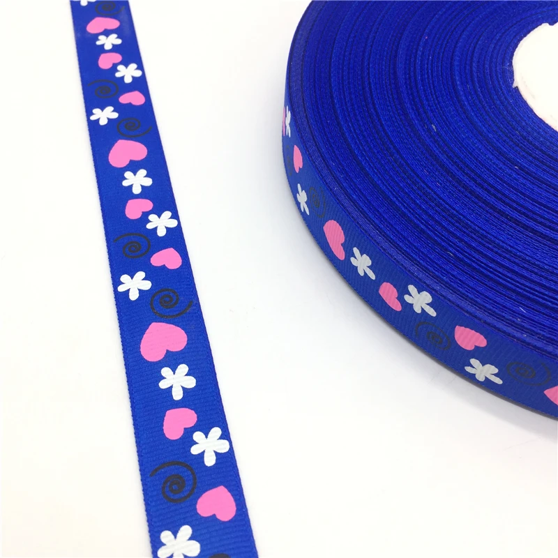 6 colors 3/4&quot(20mm) 5 yards Printed Flower Grosgrain Ribbon For Belt Gift Packing Wedding Decoration Christmas Supplies | Дом и сад