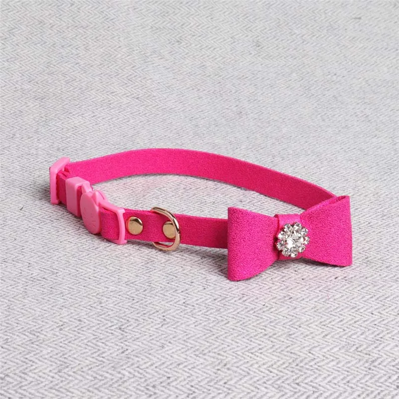 Принцесса Милая Собака ошейники для маленьких собак Bling Rhinestone Щенок Воротник прочный собака свинец Чихуахуа аксессуары воротник Перро 05E