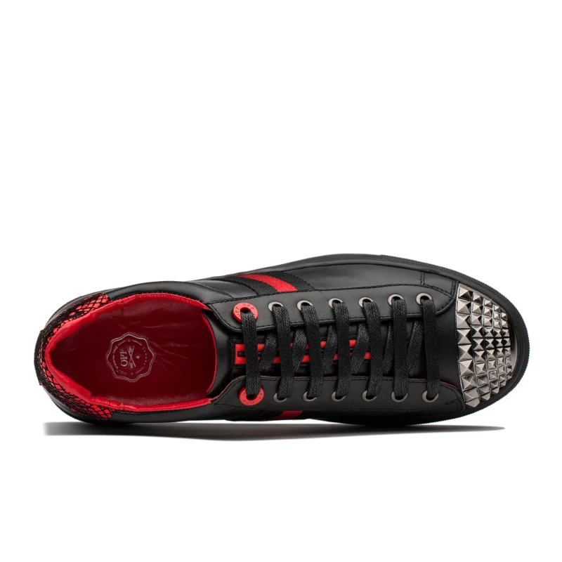 OPP Men's Shoes Hip Hop Metal Rivet Lace-up Leather Fashion Casual Rock Punk Skateboard | Обувь