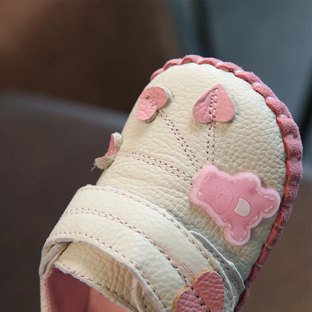 Детские Обувь кожаная для девочек новорожденных мягкая подошва Лето маленьких