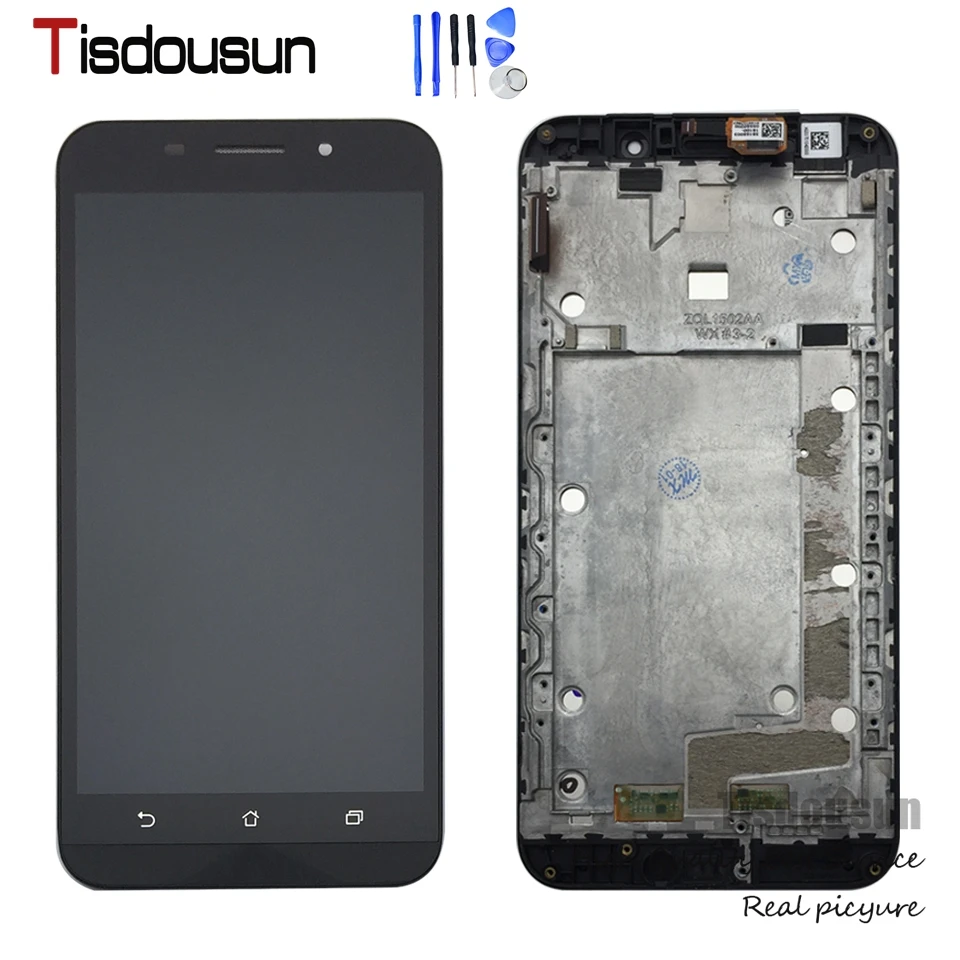 ZC550KL LCD сенсорная панель для ASUS Zenfone MAX с рамкой Z010D lcd дисплей кодирующий