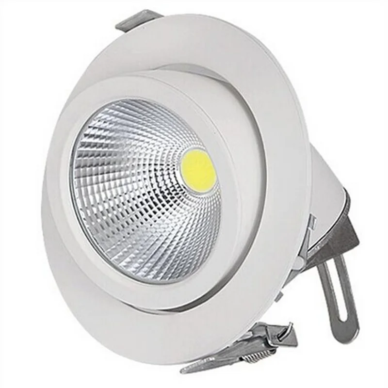 1pcs Dimmable 360 Degree Rotation LED Trunk Downlight  10W 15W 25W 30W recessed Super Bright Indoor Light cob led downlight
