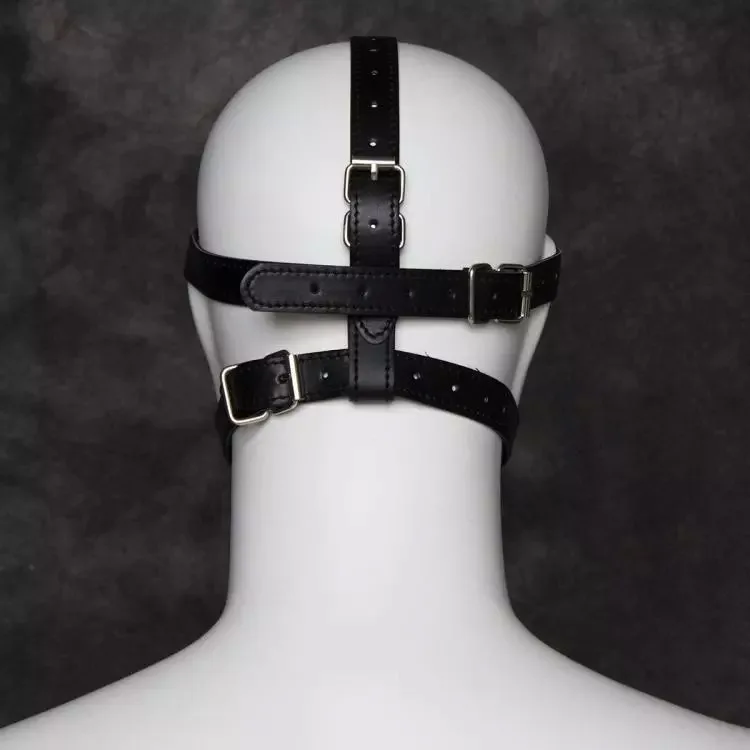 Фетиш капюшон головной убор с рот мяч кляп искусственная кожа BDSM Связывание Секс маска для взрослых секс SM Мужчины Женщины вечерние сексуальные маски