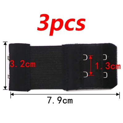 3pcs 3/4 шт. Для женщин Аксессуары для нижнего белья бюстгальтер расширитель 4 ряда 4 Крючки туфли с ремешком и пряжкой нижнее белье швейные инструменты, нержавеющая сталь регулируемые расширители для бюстгальтера - Цвет: 3pcs