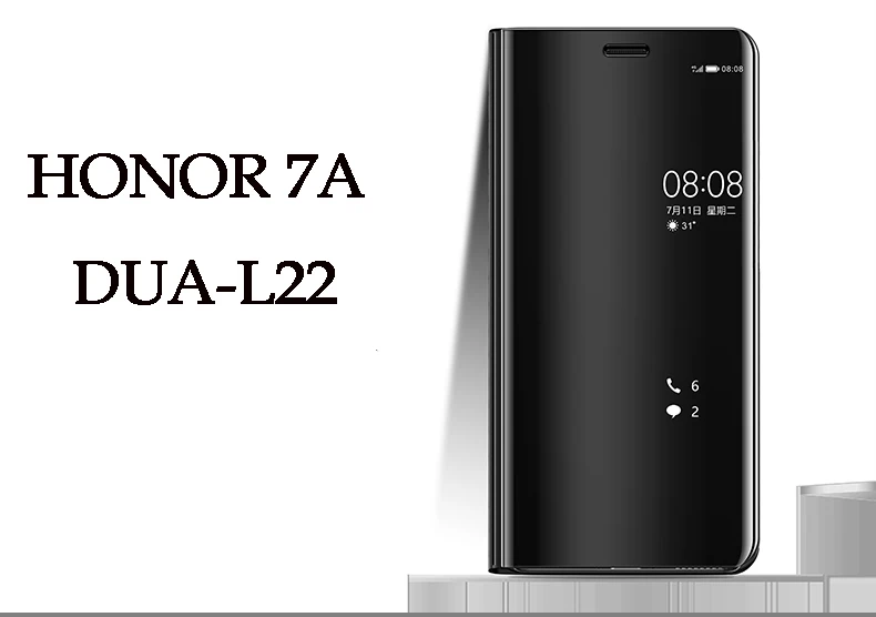 B Honor 7A русский чехол для huawei Honor 7A DUA-L22 Чехол-книжка зеркальный чехол-подставка для huawei Honor 7A 5,45 ''защитный чехол