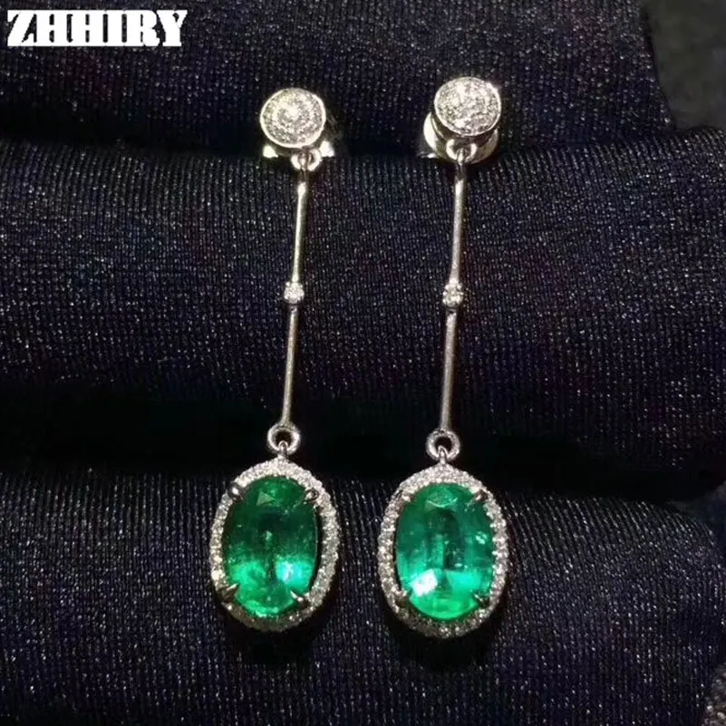 

Серьги ZHHIEY, натуральный изумруд, 925, висячие серьги из серебра 925 пробы натуральные изумруды, для женщин, ювелирные украшения из драгоценных ...