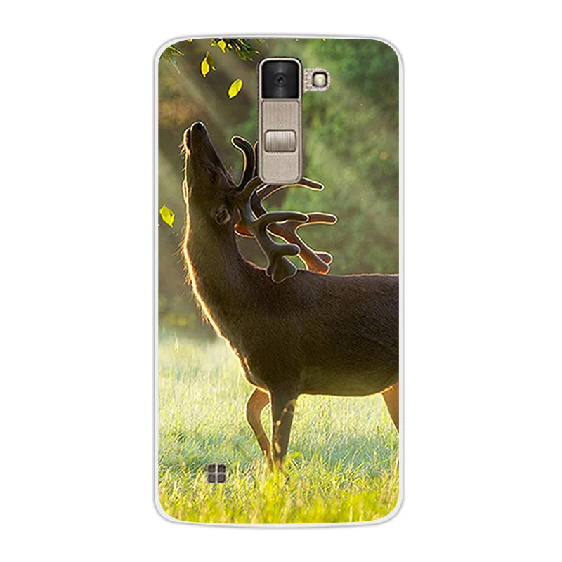 Роскошный мягкий ТПУ чехол для LG K8 Lte K350 K350E K350N письмо дизайн 5 0 &quotПрозрачный K 8