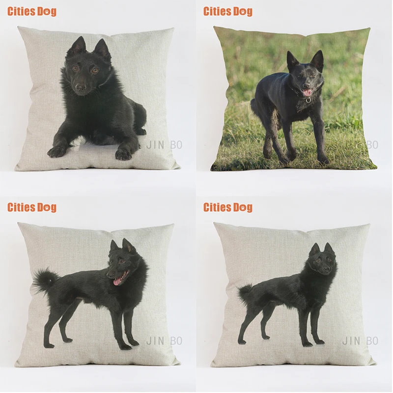 

Schipperke Pillow Cushion Cover For Home Decoration Waist Animal dog linen Sofa Throw Pillow Cases decorative pillows