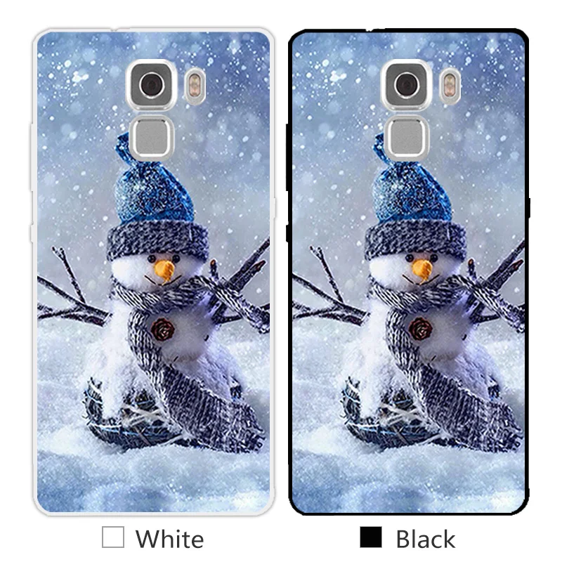 Чехол для Huawei Honor 7 задняя крышка из силикона Рождественский дизайн ТПУ мобильный