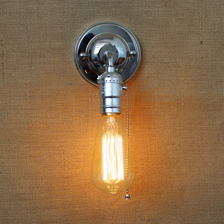 American rural modern Edison light bulb retro single-headed corridor living room mini decoration simple wall lamp free shipping | Лампы и