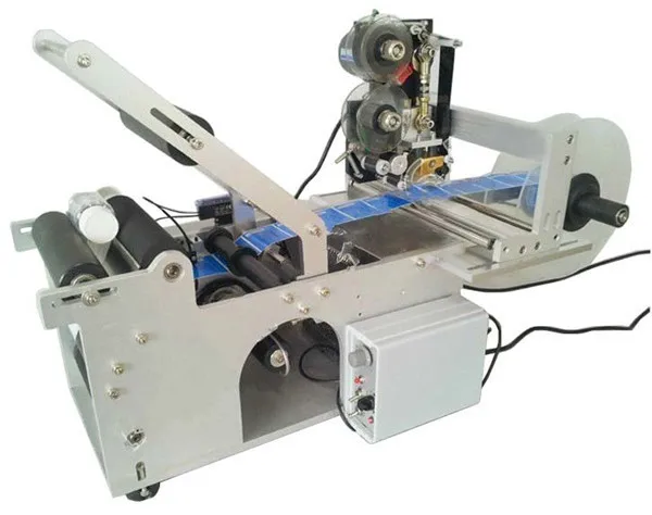 Portable Semi Automatic sticker vial can bottle labeling machine with date code printer | Бытовая техника