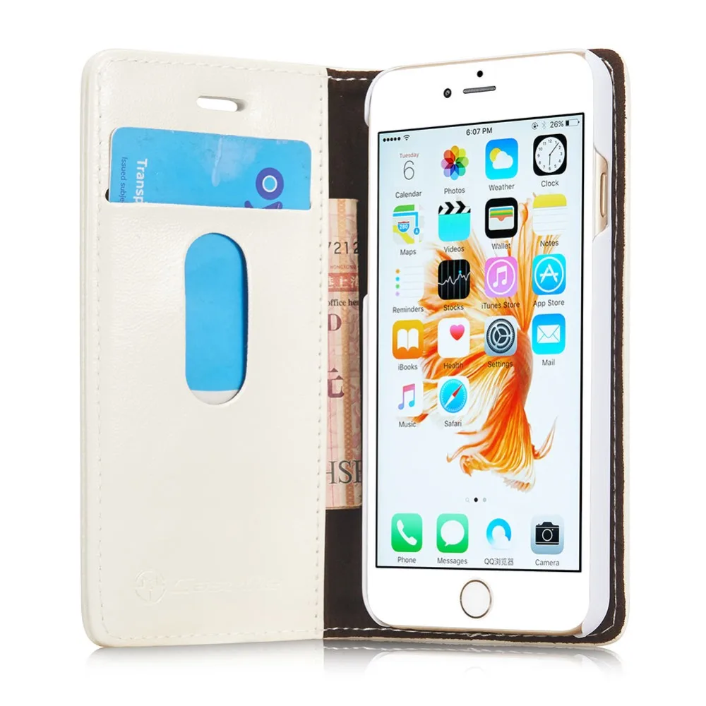 Чехол-книжка для Apple iPhone 6 6Plus роскошный кожаный чехол-кошелек с откидной крышкой и