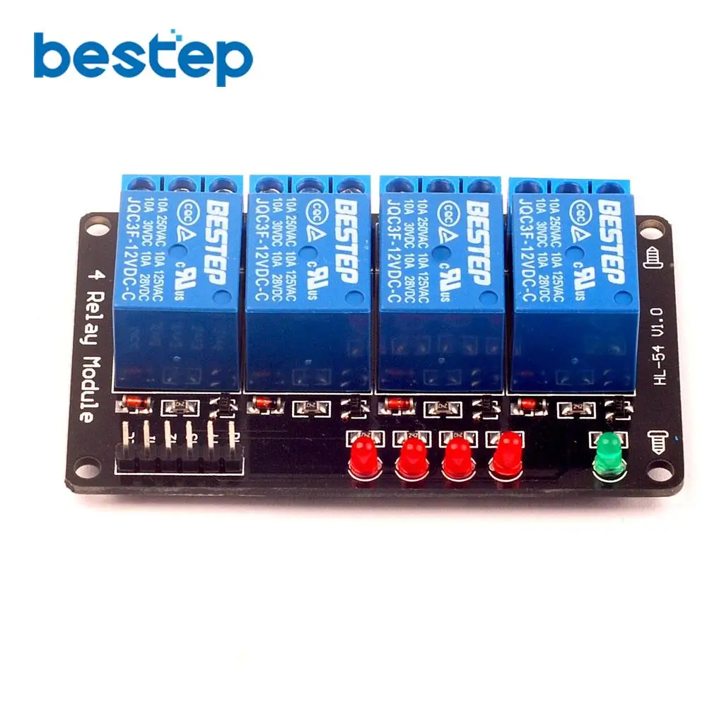 4 Канальный Релейный модуль 12 V низкого уровня триггера для Arduino SCM бытовой техники