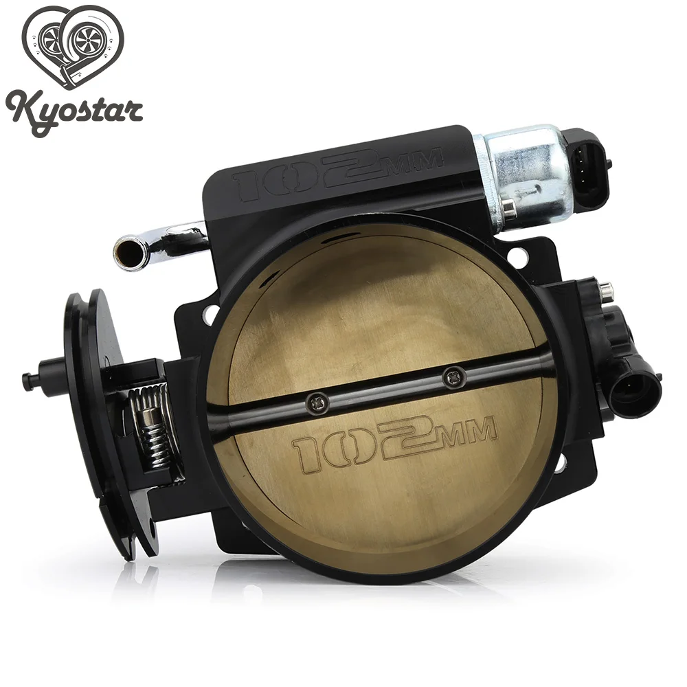 102mm black Алюминий 92 мм 102 мм дроссельная заслонка для GM LS1 LS2 LS3 LS6 LSX TB1021S черный серебристый - Цвет: 102mm black