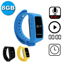 Bracelet Digital 20Hours Voice Micro Recorder MP3 Player 8GB USB Disk Sound Audio Smart Recording Device Wearable Wristband
