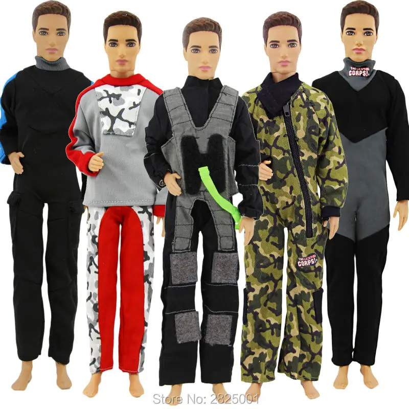 3 комплекта Мужская одежда Униформа комбинезон длинный короткий костюм