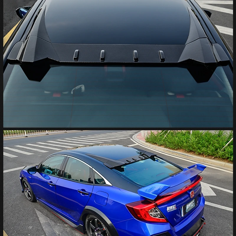 Спойлер из АБС-пластика для Honda Civic 10th седан высокое спойлер автомобиля Тюнинг 4-двери