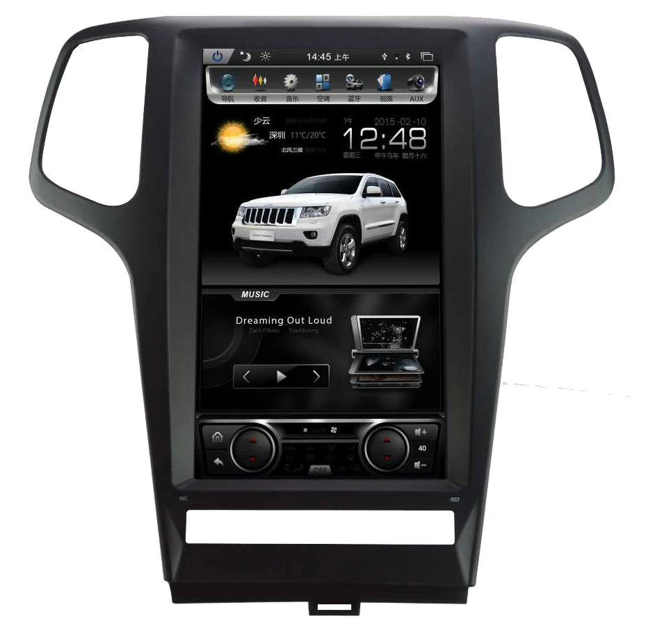 13,3 дюймовый экран Android 6,0 Автомобильный DVD gps ГЛОНАСС навигационный радио плеер для Jeep Grand Cherokee 2009-2012 ram 2 Гб 32 г стерео