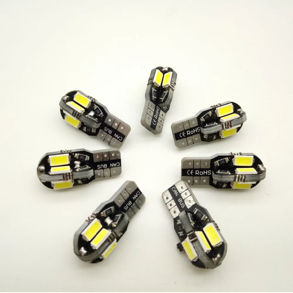 100 шт. T10 8 SMD 5630 LED 12 В 24 в авто парковочные огни W5W 194 8SMD 5730 Светодиодные
