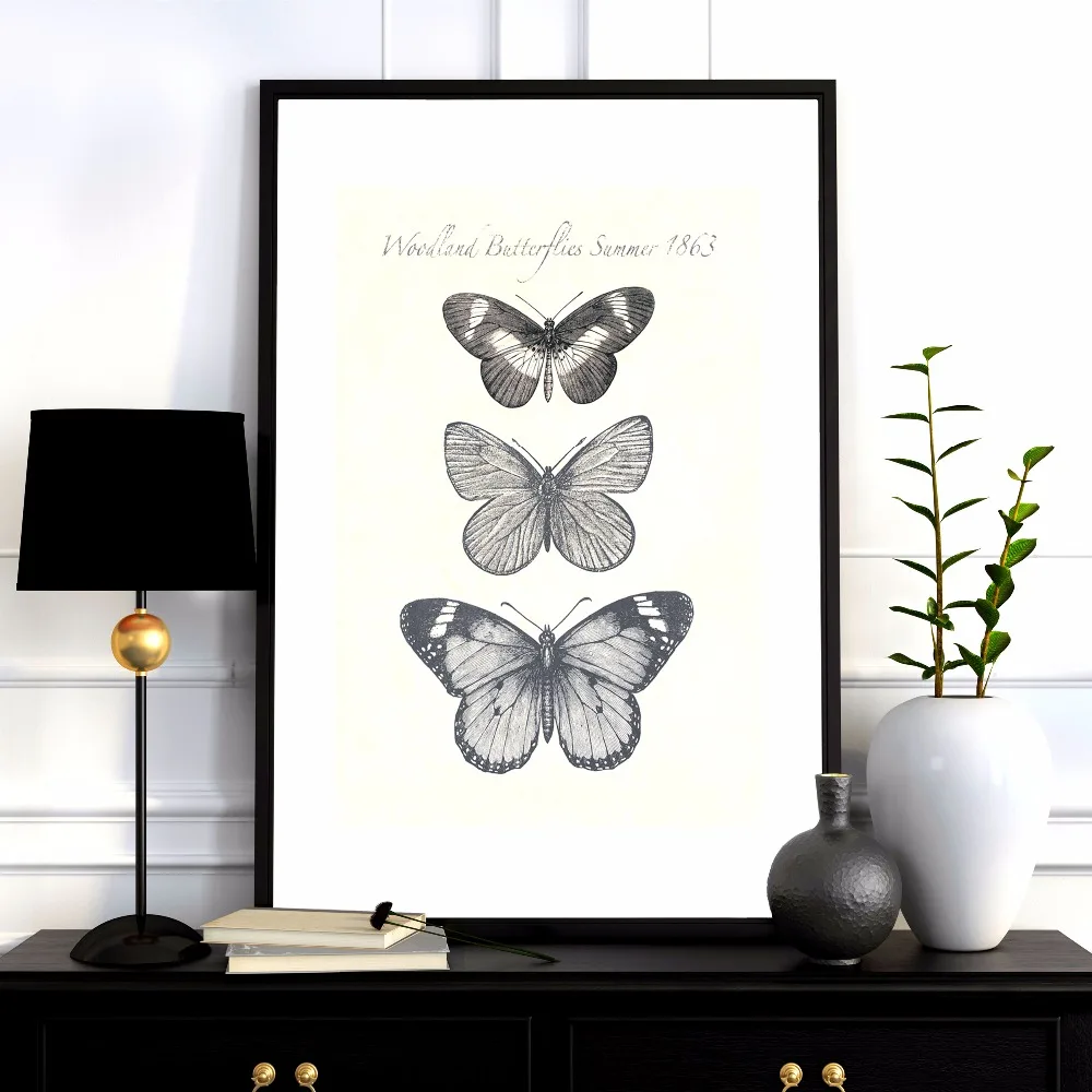 Рост Бабочки Печать на холсте картина плакат Настенная для детской комнаты