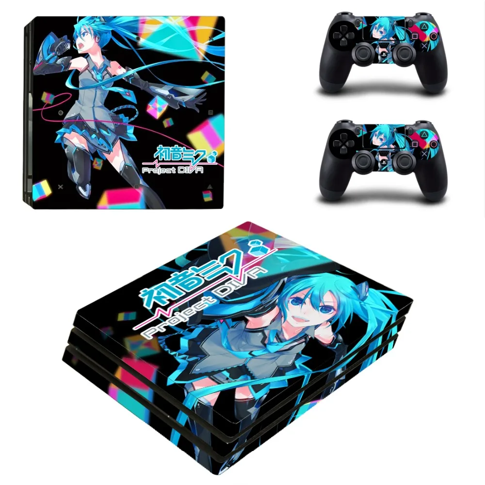 Аниме милая девушка Hatsune Miku PS4 Pro наклейка на кожу для PlayStation 4 консоль и 2