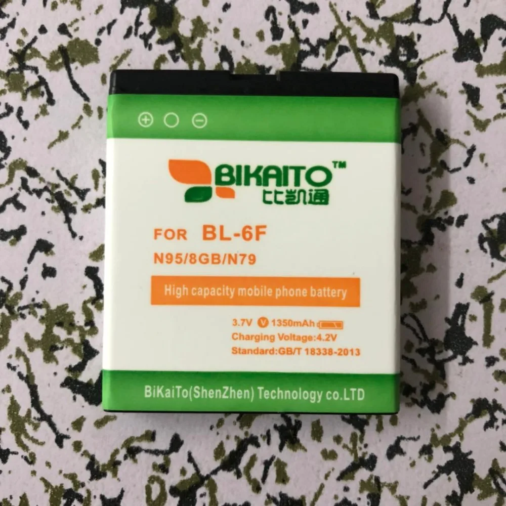 BIKAITO 1350mAh BL 6F литий ионный полимерный аккумулятор для Nokia N95 8G N78 N79 6788|Аккумуляторы
