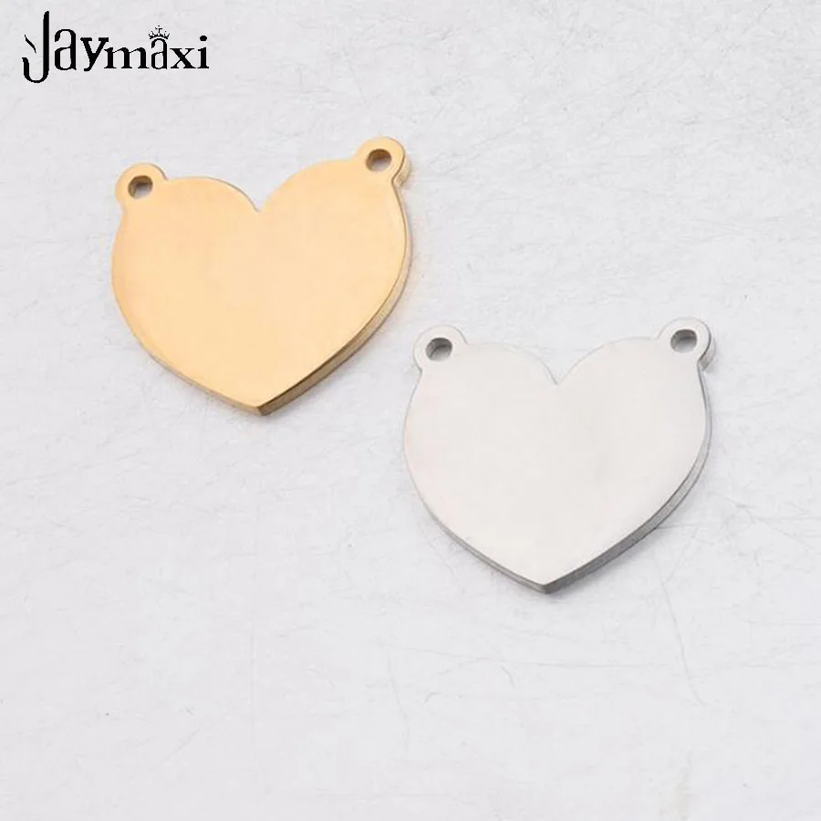 

Jaymaxi Heart DIY Jewelry Findings Charm 19x20.5mm Mirror Polished Stainless Steel Connector Making Craft 20Pieces/lot
